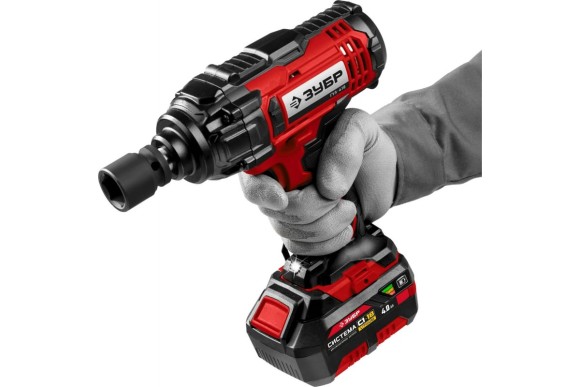 Гайковёрт аккум. ЗУБР ГУЛ-410-41 18В, 400Н*м, квадрат 1/2", АКБ 1-шт (4А*ч), в кейсе Гайковёрт аккум. ЗУБР ГУЛ-410-41 18В, 400Н*м, квадрат 1/2", АКБ 1-шт (4А*ч), в кейсе