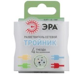 Тройник ,4 роз.без заземлением 3,5кВт(16А),Белый ЭРА Тройник ,4 роз.без заземлением 3,5кВт(16А),Белый ЭРА