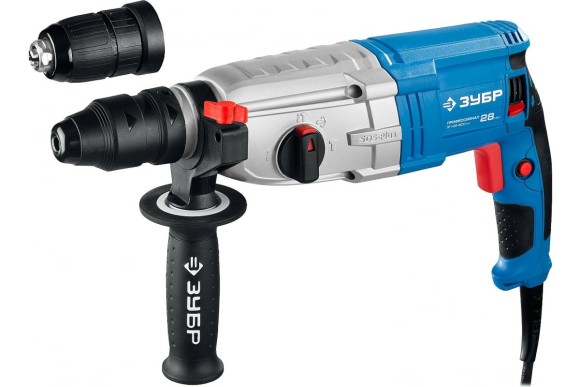 Перфоратор ЗУБР ЗП-28-800 КМ, 800Вт, 3.2Дж, SDS+, 28мм, 1200об/мин, +патрон БЗП, в кейсе Перфоратор ЗУБР ЗП-28-800 КМ, 800Вт, 3.2Дж, SDS+, 28мм, 1200об/мин, +патрон БЗП, в кейсе