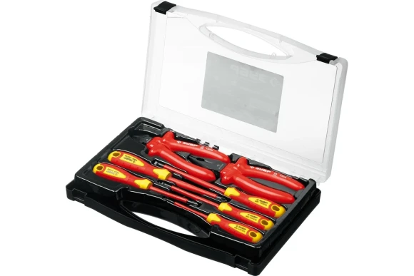 Набор диэлектрич. губцевого инструмента+отвёртки, 7пр ЗУБР Набор диэлектрич. губцевого инструмента+отвёртки, 7пр ЗУБР