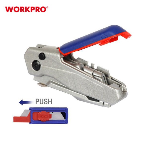 Нож складной/выкидной+3лезвия-61*19мм WORKPRO	