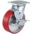 Колесо полиуретановое поворотное с тормозом / d= 150, 300 кг.