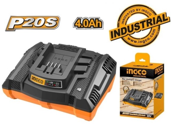 Зарядное устройство INGCO,20В,100-230В,4А, FCLI2003 Зарядное устройство INGCO,20В,100-230В,4А, FCLI2003