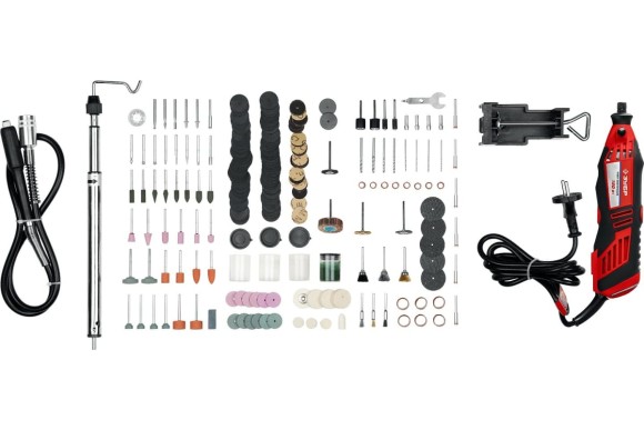 Гравёр электрич. ЗУБР ЗГ-130ЭК Н242 130Вт, 3.2мм, 8000-30000об/мин, 242 предмета, в кейсе Гравёр электрич. ЗУБР ЗГ-130ЭК Н242 130Вт, 3.2мм, 8000-30000об/мин, 242 предмета, в кейсе