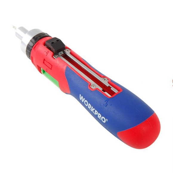 Отвертка реверсивная с автосменой  24 бит WORKPRO	