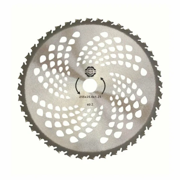 Диск для тримера 255 x25.4 x1.25х40Т 2-х рядный Диск для тримера 255 x25.4 x1.25х40Т 2-х рядный