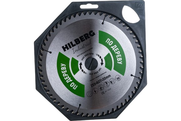 Диск пильный по дереву 255 х 30мм, 60Т, HW256 HILBERG Диск пильный по дереву 255 х 30мм, 60Т, HW256 HILBERG