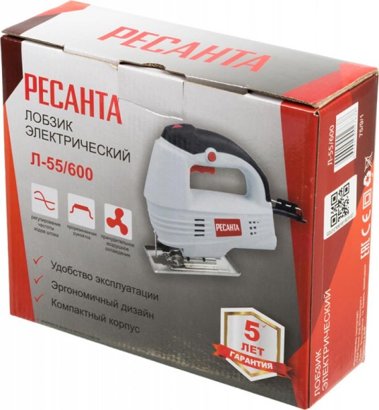 Лобзик Ресанта Л-55/600 600Вт,55мм,500-3000о/мин Лобзик Ресанта Л-55/600 600Вт,55мм,500-3000о/мин