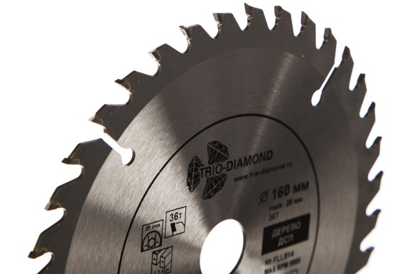 Диск пильный по дереву 160 х 22мм, 36Т, FLL814 TRIO-DIAMOND