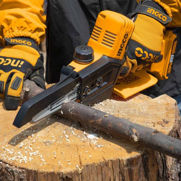 Пила цепная аккумуляторная INGCO, CGSLI2068, 20В Li-0шт,шина-150мм,цепь 1/4" 1,1 38зв ,без аккум. 