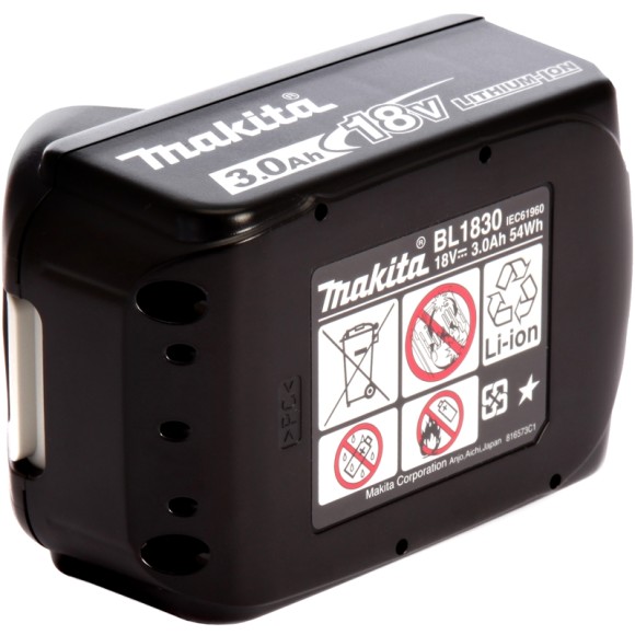 Аккумулятор MAKITA BL1830B 18V, 3.0Ah, Li-Ion, индикатор заряда Аккумулятор MAKITA BL1830B 18V, 3.0Ah, Li-Ion, индикатор заряда
