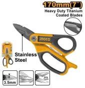 Ножницы электрика INGCO 170мм с титановым покр. 