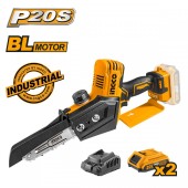 Пила цепная аккумуляторная INGCO, CGSLI20682, 20В Li-2шт,шина-150мм,цепь 1/4" 1,1 38зв коробка Пила цепная аккумуляторная INGCO, CGSLI20682, 20В Li-2шт,шина-150мм,цепь 1/4" 1,1 38зв коробка