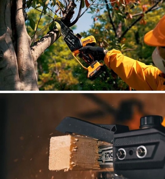 Пила цепная аккумуляторная INGCO, CGSLI20682, 20В Li-2шт,шина-150мм,цепь 1/4" 1,1 38зв коробка Пила цепная аккумуляторная INGCO, CGSLI20682, 20В Li-2шт,шина-150мм,цепь 1/4" 1,1 38зв коробка