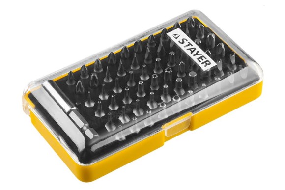 Набор бит 61пр*25мм пласт.кейс STAYER 