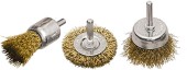 Набор щеток для дрели, 3 шт., 1 Плоская 50 мм, 2 Чашки 25-50 мм, со шпильками// Matrix Набор щеток для дрели, 3 шт., 1 Плоская 50 мм, 2 Чашки 25-50 мм, со шпильками// Matrix
