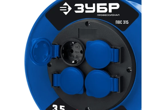 Удлинитель на катушке ЗУБР ПВС 315, 50м, 3.5кВт, 220В, 4 розетки, ПВС 3х1.5мм? Удлинитель на катушке ЗУБР ПВС 315, 50м, 3.5кВт, 220В, 4 розетки, ПВС 3х1.5мм?