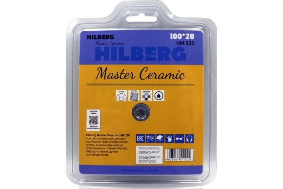 Диск алмазный для скругления керамогранита 100 х 20мм, мокрый, HM530 Hilberg Диск алмазный для скругления керамогранита 100 х 20мм, мокрый, HM530 Hilberg