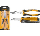 Тонкогубцы изогнутые INGCO 160мм,HBNP08168 