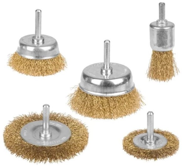 Набор щеток для дрели, 5 шт., 2 Плоские 50-75 мм, 3 Чашки 25-50-75 мм, со шпильками// Matrix Набор щеток для дрели, 5 шт., 2 Плоские 50-75 мм, 3 Чашки 25-50-75 мм, со шпильками// Matrix