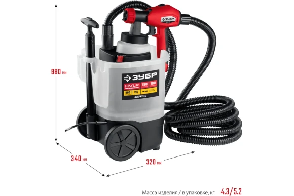 Краскопульт электрич. ЗУБР КПЭ-750, 750Вт, 800мл, сопло 2.6мм, 100DIN, в коробке Краскопульт электрич. ЗУБР КПЭ-750, 750Вт, 800мл, сопло 2.6мм, 100DIN, в коробке
