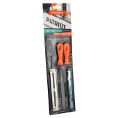 Заточный набор PATRIOT,PG-SK4,0 :напильник4,8 мм+напильник плоск.+обойма+шаблон+2ручки ,блистер