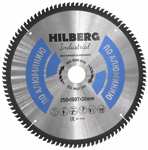 Диск пильный 250*30*100Т Алюминий Hilberg Industrial HA250