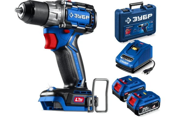 Шуруповёрт(BL) аккум.ЗУБР DB-50-42, 20В, 50Н*м, 1750об/мин, АКБ 2-шт (4А*ч), в кейсе Шуруповёрт(BL) аккум.ЗУБР DB-50-42, 20В, 50Н*м, 1750об/мин, АКБ 2-шт (4А*ч), в кейсе