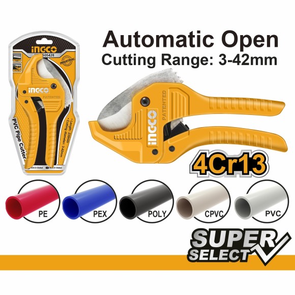 Труборез для ПВХ труб INGCO 3 - 42мм,HPCS05428 Труборез для ПВХ труб INGCO 3 - 42мм,HPCS05428