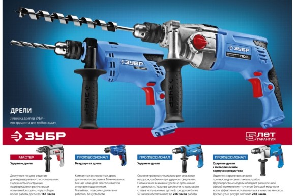 Дрель электрич. ударн. ЗУБР ДУ-710 ЭРМ2 710Вт, патрон ЗВП 13мм, 2800об/мин, в коробке Дрель электрич. ударн. ЗУБР ДУ-710 ЭРМ2 710Вт, патрон ЗВП 13мм, 2800об/мин, в коробке