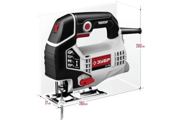 Лобзик электрич. ЗУБР Л-710, 710Вт, 80/10мм, 0-3000ход/мин, в коробке Лобзик электрич. ЗУБР Л-710, 710Вт, 80/10мм, 0-3000ход/мин, в коробке
