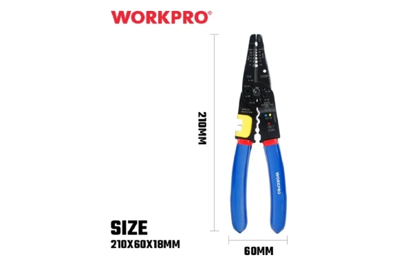 Клещи многофункциональные обжимные 0,2-4мм WORKPRO 210 мм Клещи многофункциональные обжимные 0,2-4мм WORKPRO 210 мм