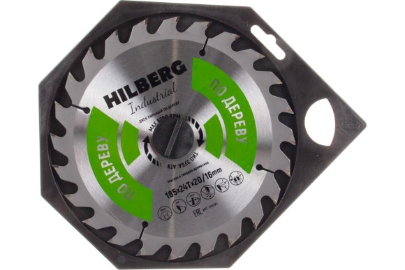 Диск пильный по дереву 185 х 20мм, 24Т, HW185 HILBERG Диск пильный по дереву 185 х 20мм, 24Т, HW185 HILBERG