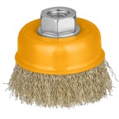 Щетка для УШМ 125мм,М14 карцовка латунь "чашка"INGCO WB11251 Щетка для УШМ 125мм,М14 карцовка латунь "чашка"INGCO WB11251