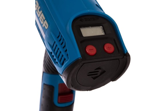 Фен технический с дисплеем ЗУБР ФТ-П2000 М2Д, 2000Вт, 80-600°С, 4 насадки, в коробке