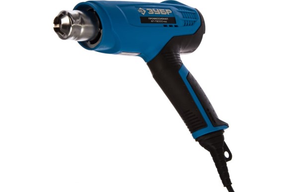 Фен технический с дисплеем ЗУБР ФТ-П2000 М2Д, 2000Вт, 80-600°С, 4 насадки, в коробке