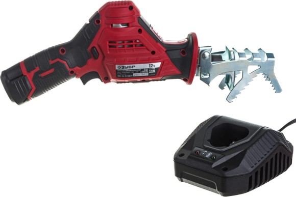 Пила сабельная аккум. ЗУБР СПЛ-125-21, 12В, 80/7мм, АКБ 1-шт (2А*ч), в коробке