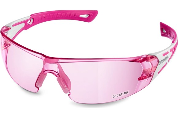 Защитные розовые очки GRINDA GR-7 двухкомпонентные дужки, открытого типа