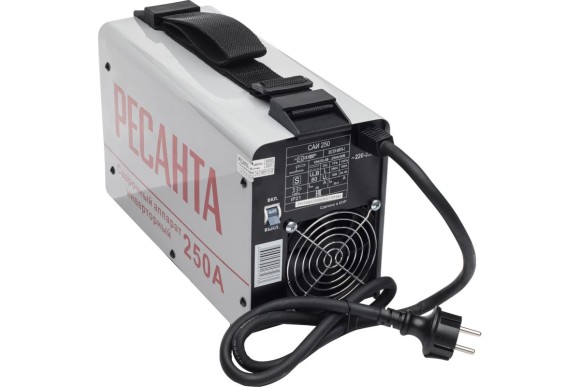 Сварочный аппарат, инверторный САИ 250,10-250А,7,7кВт,электрод-2-6мм Ресанта Сварочный аппарат, инверторный САИ 250,10-250А,7,7кВт,электрод-2-6мм Ресанта