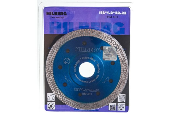 Диск алмазный по керамограниту 115 х 1.2 х 22.2мм, Х-тип, сухой/мокрый, HM401 Hilberg Диск алмазный по керамограниту 115 х 1.2 х 22.2мм, Х-тип, сухой/мокрый, HM401 Hilberg