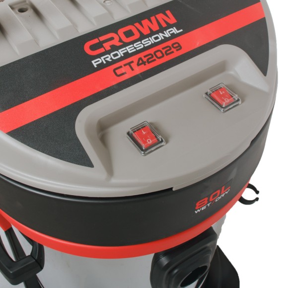 Пылесос промышленный CROWN CT42029,2*1000Вт, 80 л Пылесос промышленный CROWN CT42029,2*1000Вт, 80 л