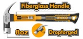 Молоток-гвоздодер с магнитом INGCO 220г.пластик+резина,HCHD0086 INDUSTRIAL Молоток-гвоздодер с магнитом INGCO 220г.пластик+резина,HCHD0086 INDUSTRIAL