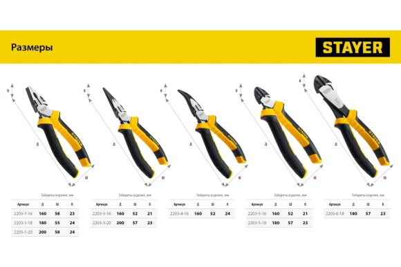 Кусачки боковые Hercules 180мм STAYER Кусачки боковые Hercules 180мм STAYER