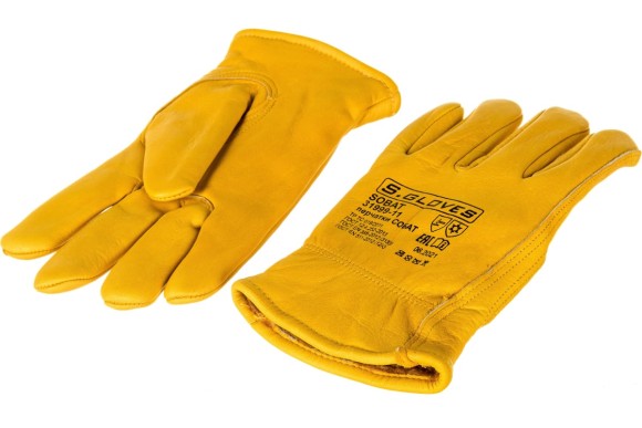Перчатки кожаные S.Gloves SOBAT р.9 иск. мех