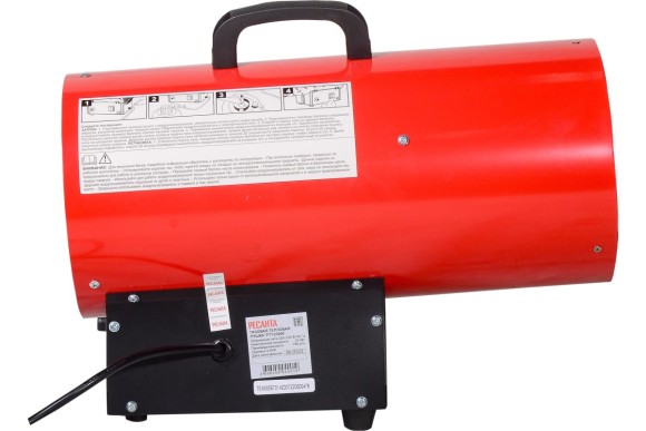 Тепловая пушка газовая ТГП-23000, 23кВт,1,55кг/час,700м,куб,/час, Ресанта