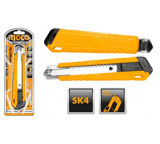 Нож INGCO 18мм,HKNS16218