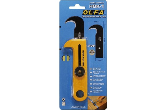 Нож с лезвием-крюком 20х50мм, пластиковый корпус, OL-HOK-1 OLFA Нож с лезвием-крюком 20х50мм, пластиковый корпус, OL-HOK-1 OLFA