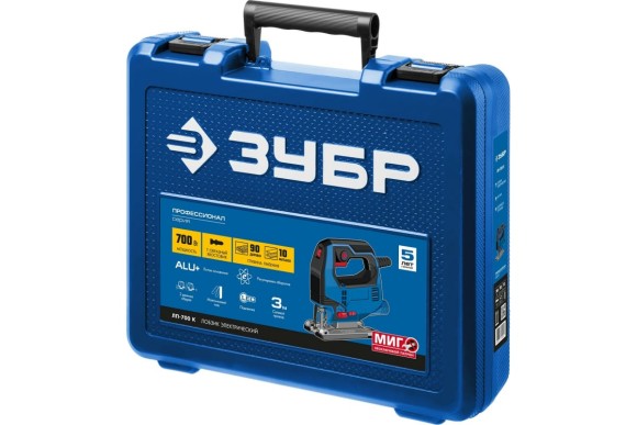 Лобзик электрический ЗУБР ЛП-700 К, 700Вт, 90/10мм, 600-3000ход/мин, в кейсе Лобзик электрический ЗУБР ЛП-700 К, 700Вт, 90/10мм, 600-3000ход/мин, в кейсе