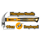 Молоток-гвоздодер с магнитом INGCO 450г.пластик+резина,HCHD0166 INDUSTRIAL Молоток-гвоздодер с магнитом INGCO 450г.пластик+резина,HCHD0166 INDUSTRIAL