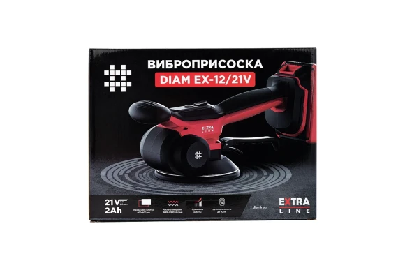 Виброприсоска для укладки плитки  EX-12/21V,21В,120мм  Li-ion-1шт,Diam